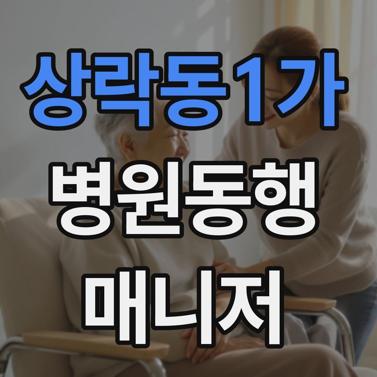 상락동1가 병원동행매니저 자격증 단발성 동행과 정기 동행 차이