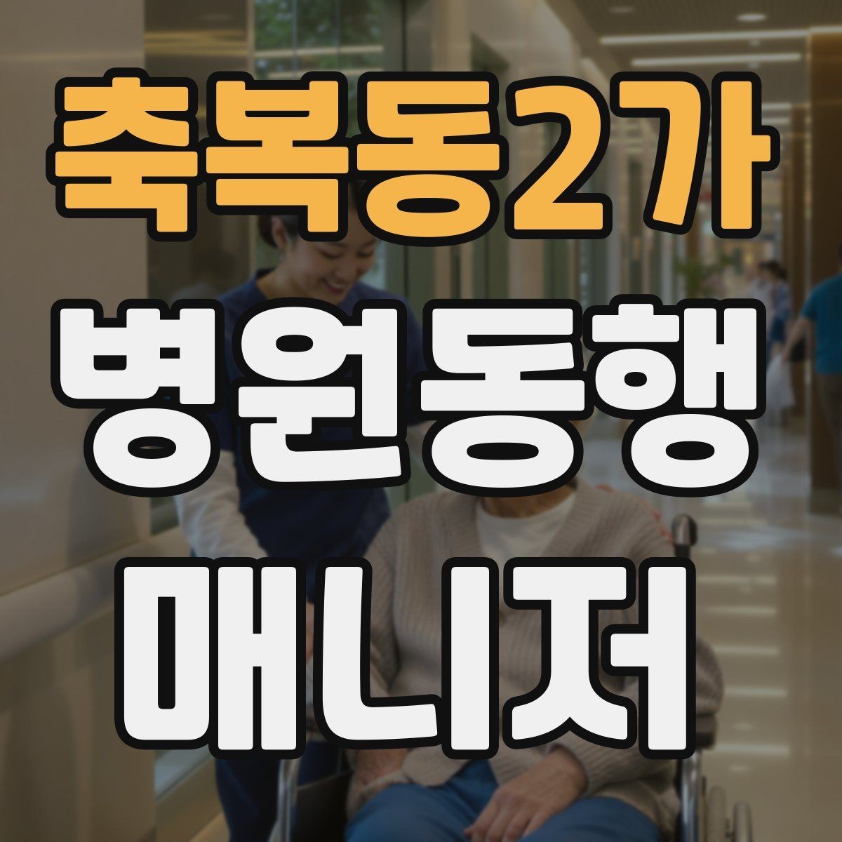 축복동2가 병원동행매니저 자격증 병원 동행 서비스가 필요한 순간들 정리