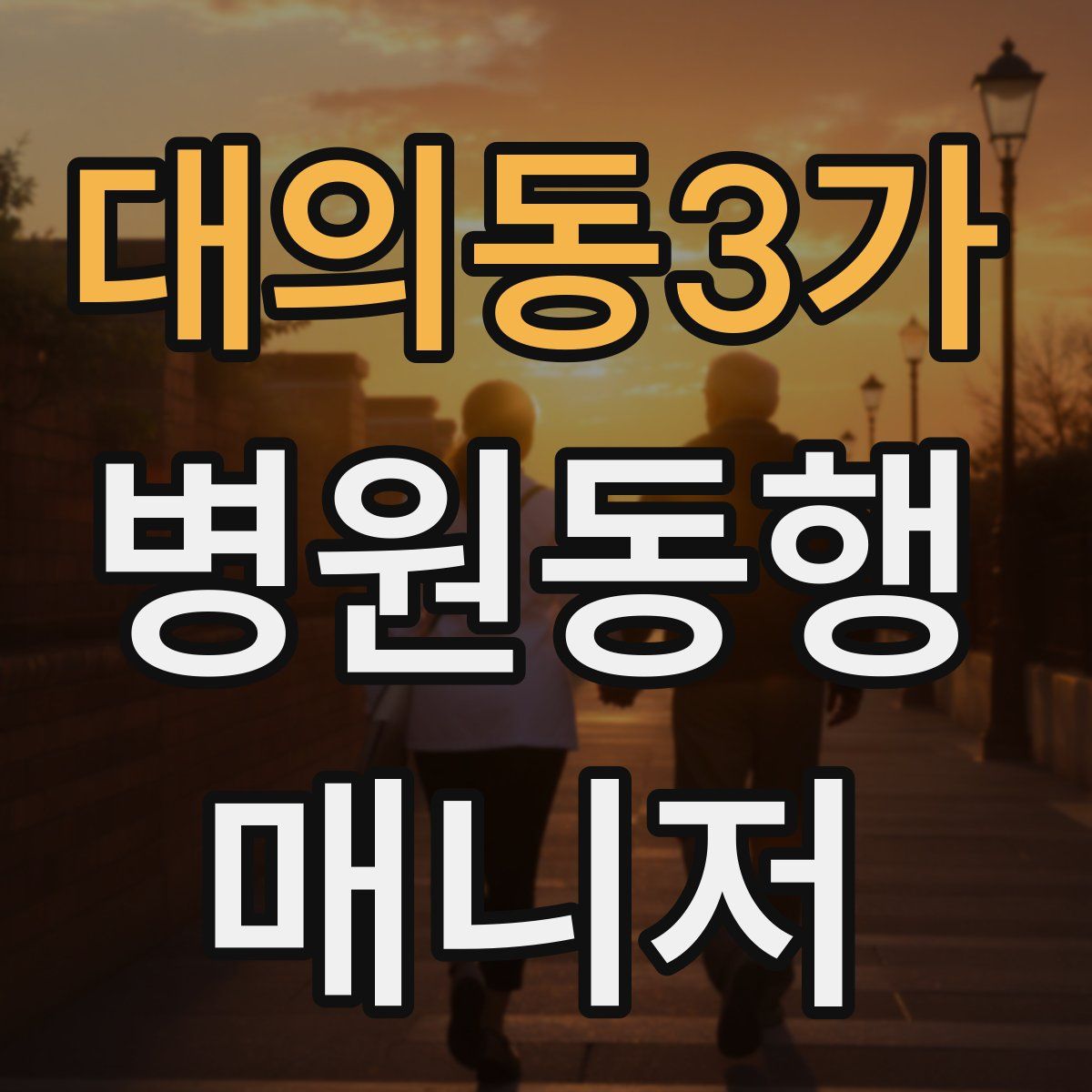 대의동3가 병원동행매니저 자격증