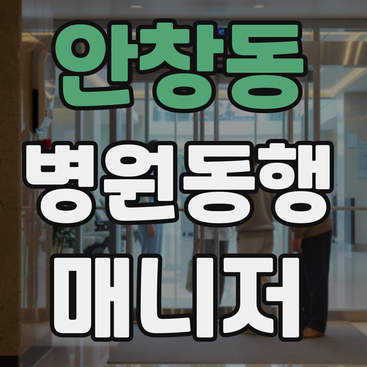 안창동 병원동행매니저 자격증