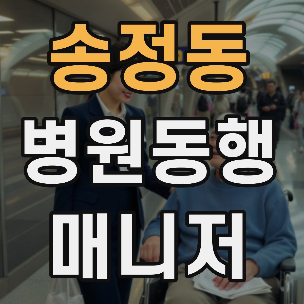 송정동 병원동행매니저 자격증 휠체어 이동 시 주의사항