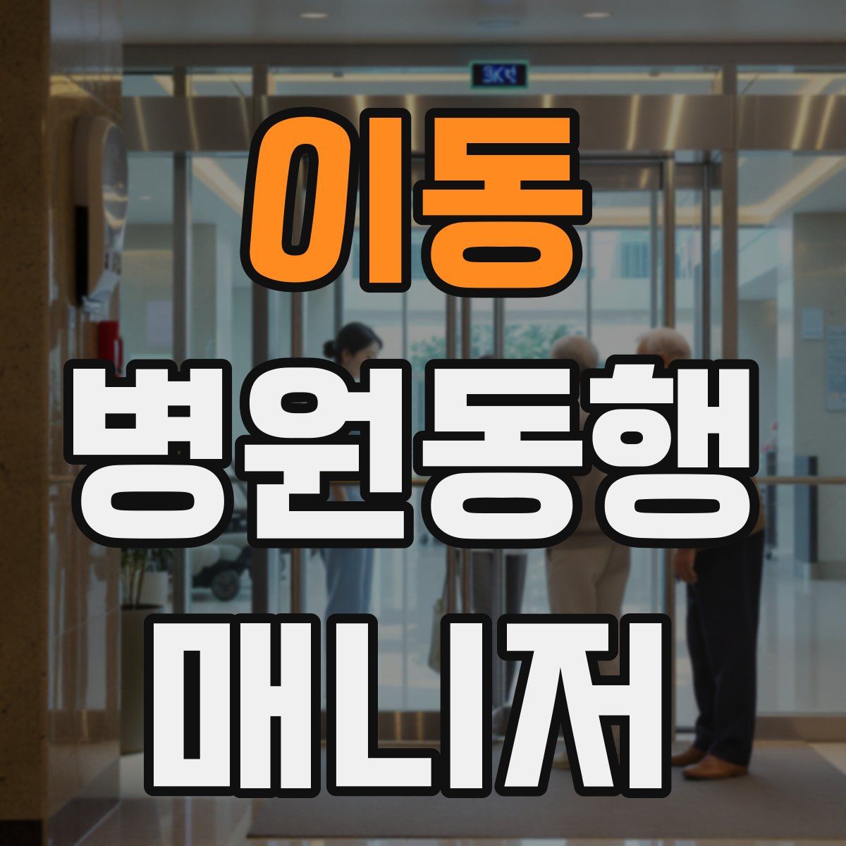 이동 병원동행매니저 자격증