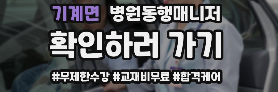 기계면 병원동행매니저 자격증