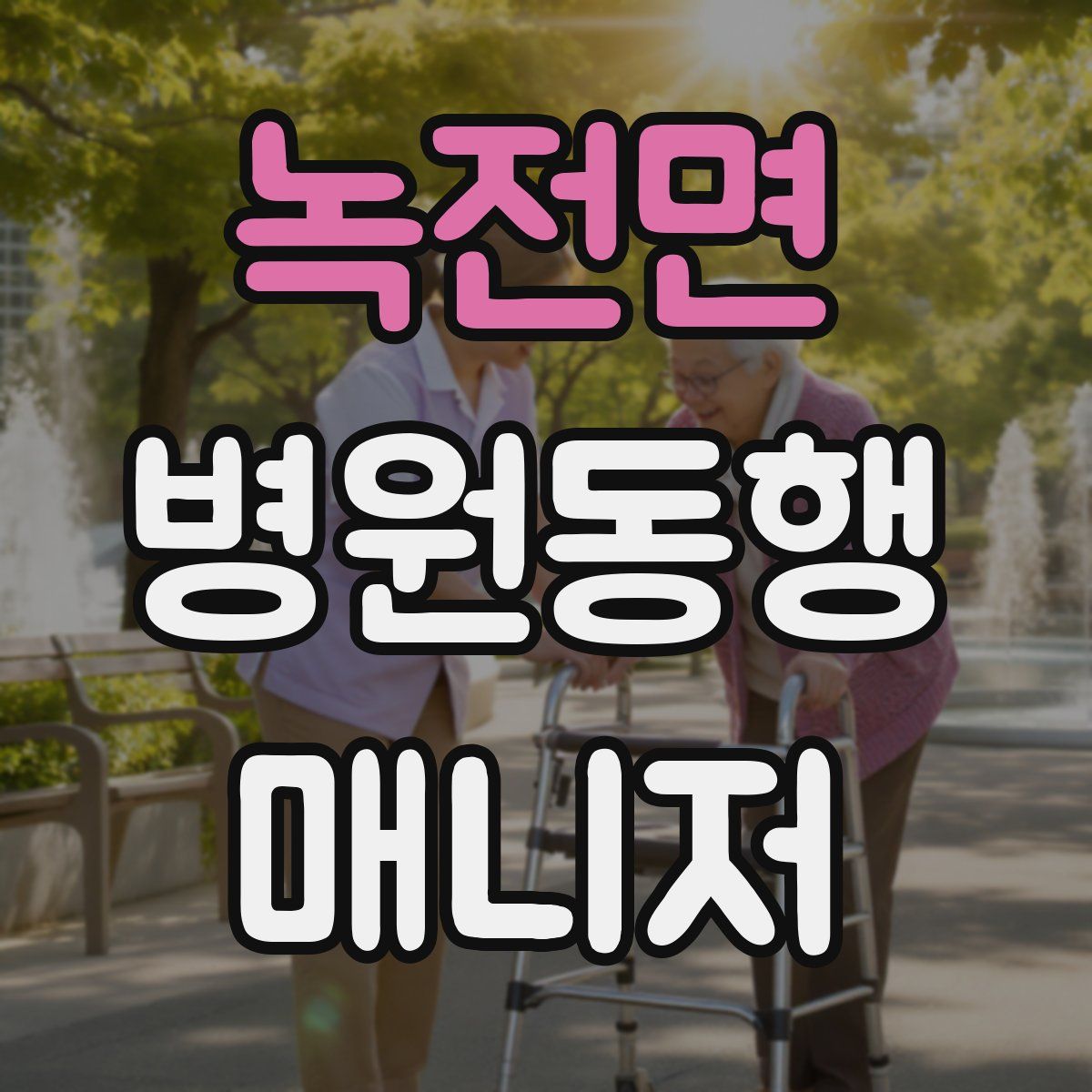 녹전면 병원동행매니저 자격증