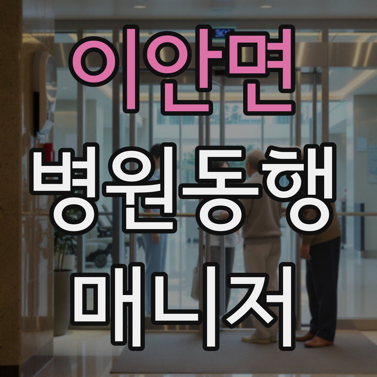 이안면 병원동행매니저 자격증