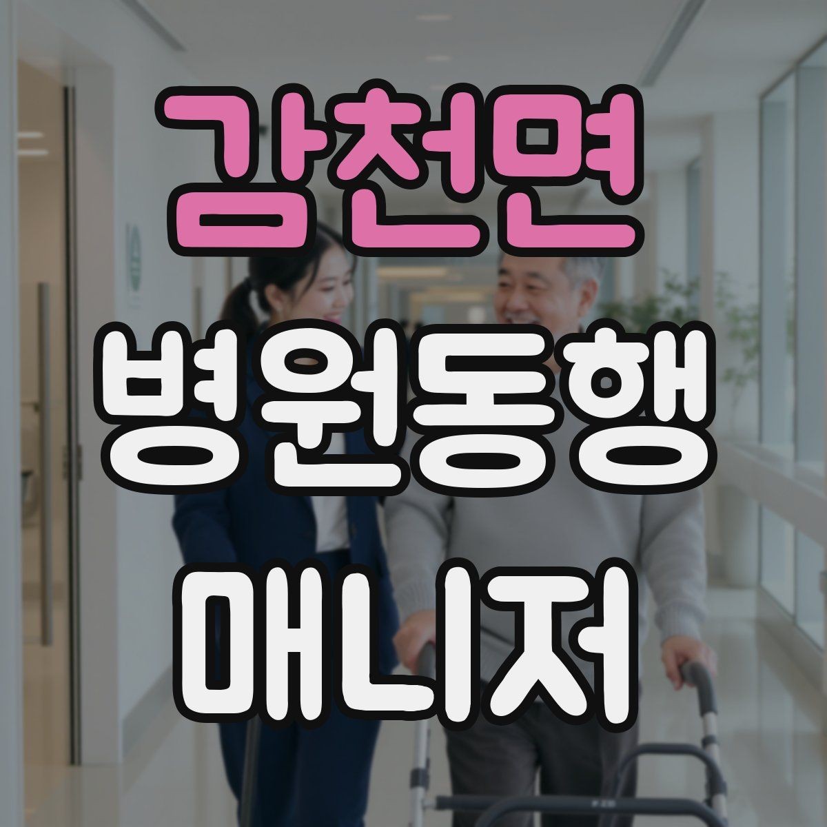 감천면 병원동행매니저 자격증 대중교통 동행 시 준비할 것