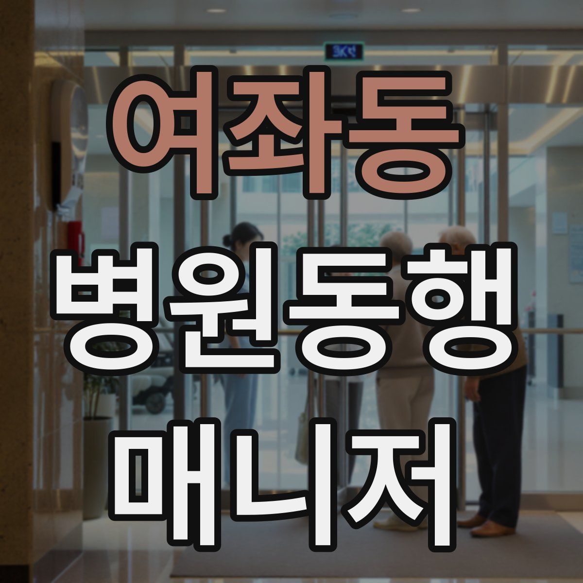 여좌동 병원동행매니저 자격증