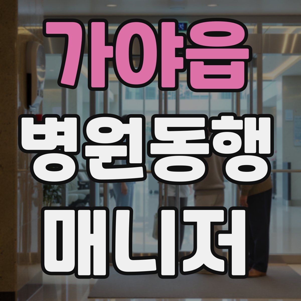 가야읍 병원동행매니저 자격증