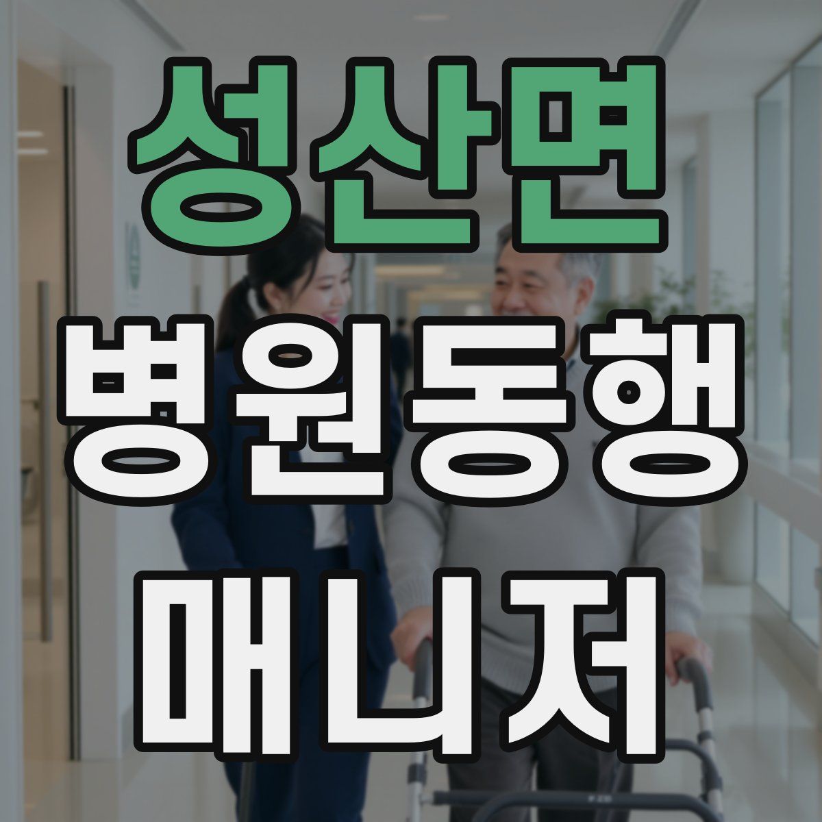 성산면 병원동행매니저 자격증