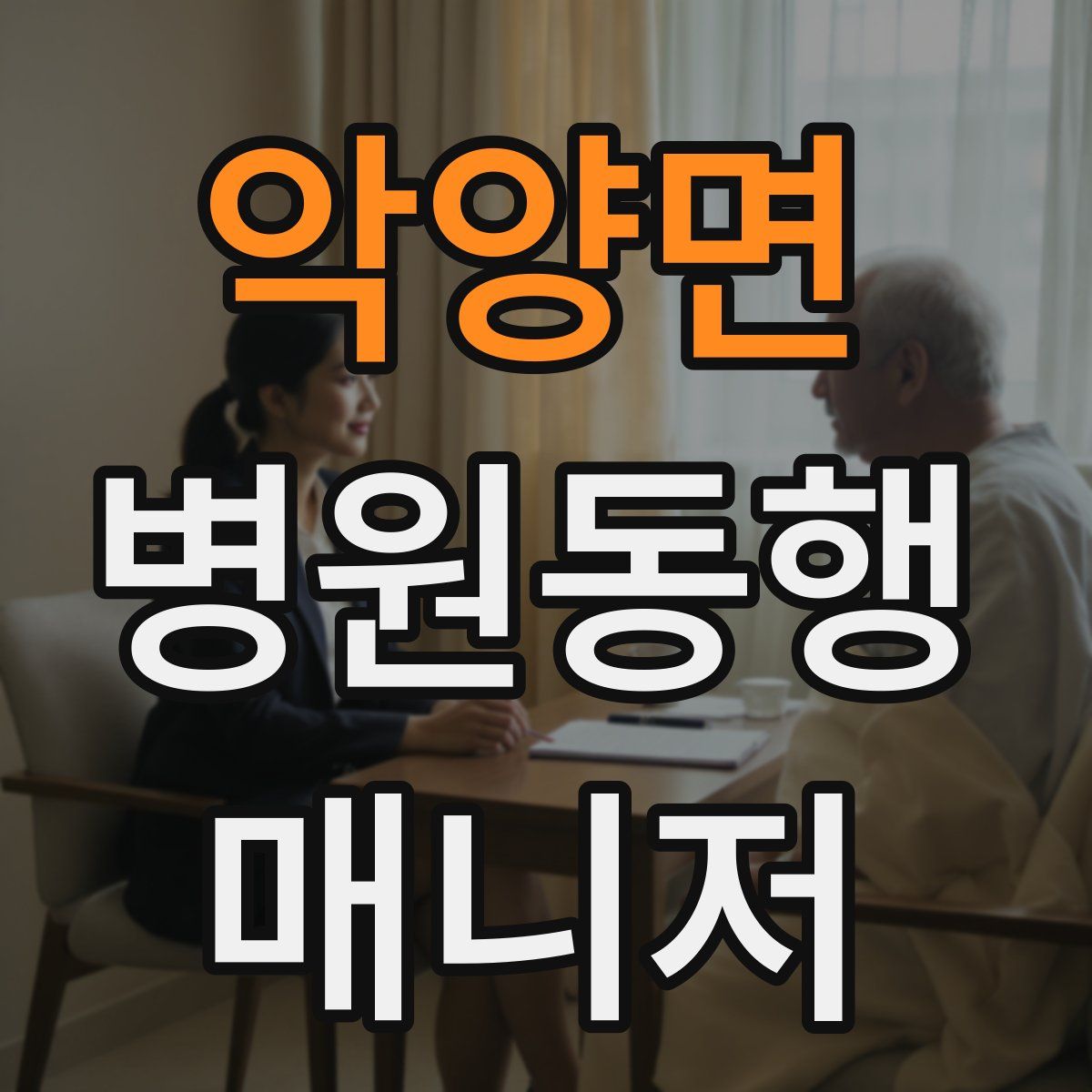 악양면 병원동행매니저 자격증