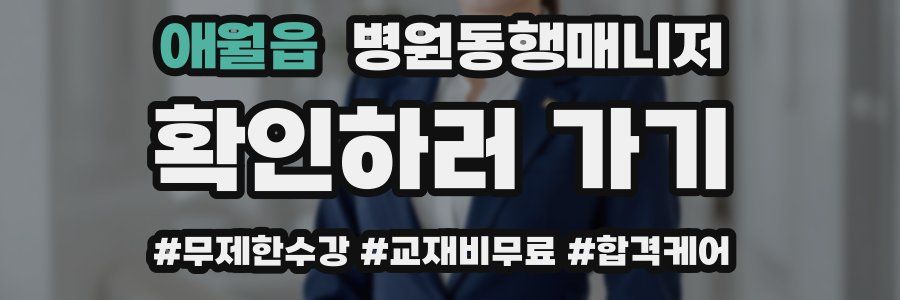 애월읍 병원동행매니저 자격증