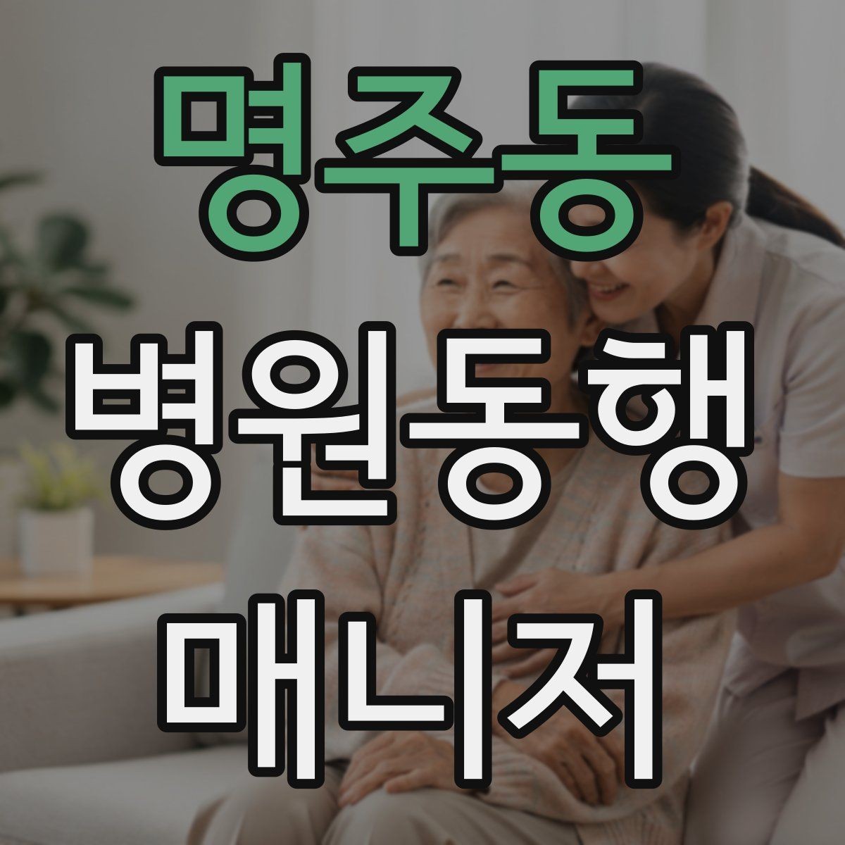 명주동 병원동행매니저 자격증 보호자에게 전달할 내용 정리 체크