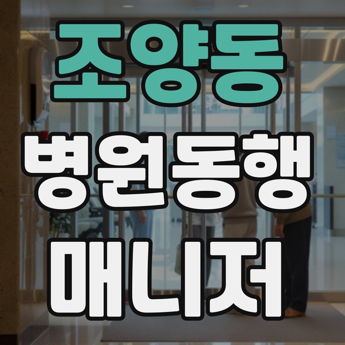 조양동 병원동행매니저 자격증 병원 내 이동 동선 줄이는 팁