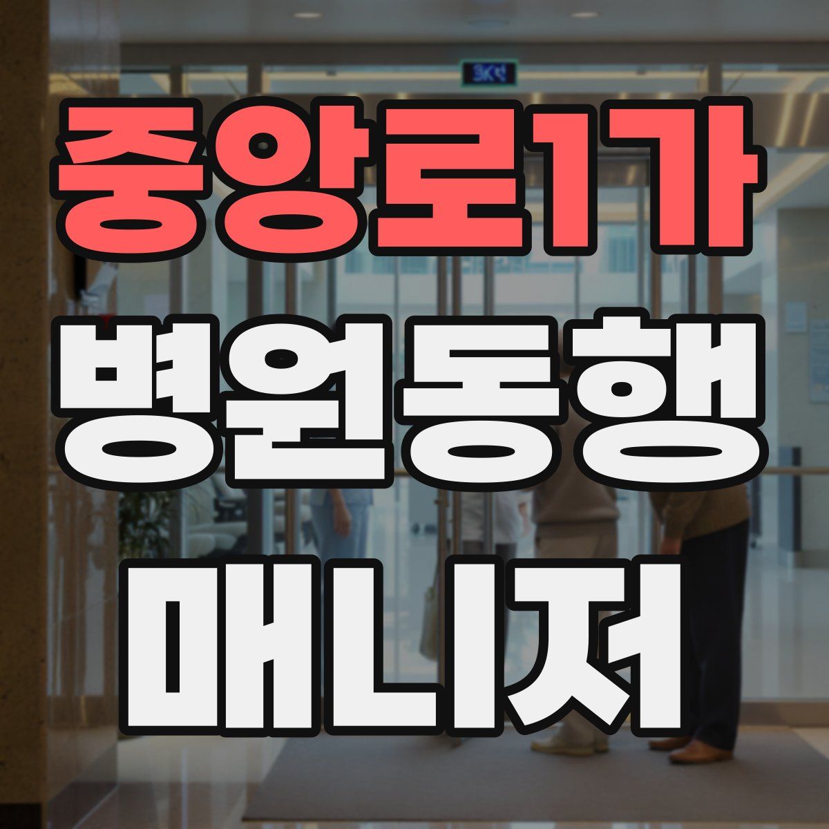 중앙로1가 병원동행매니저 자격증