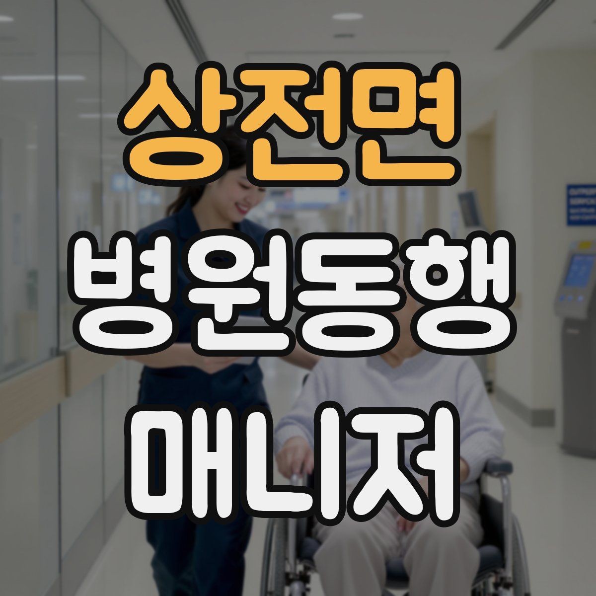 상전면 병원동행매니저 자격증 의료행위와 구분해야 하는 이유