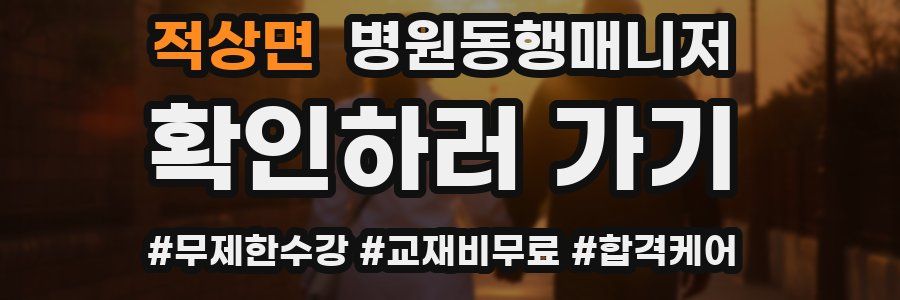 적상면 병원동행매니저 자격증