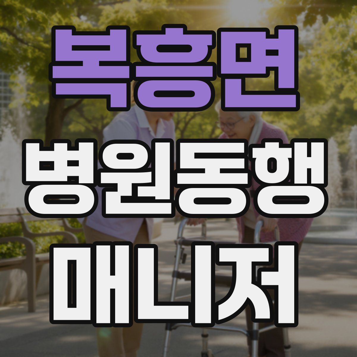 복흥면 병원동행매니저 자격증