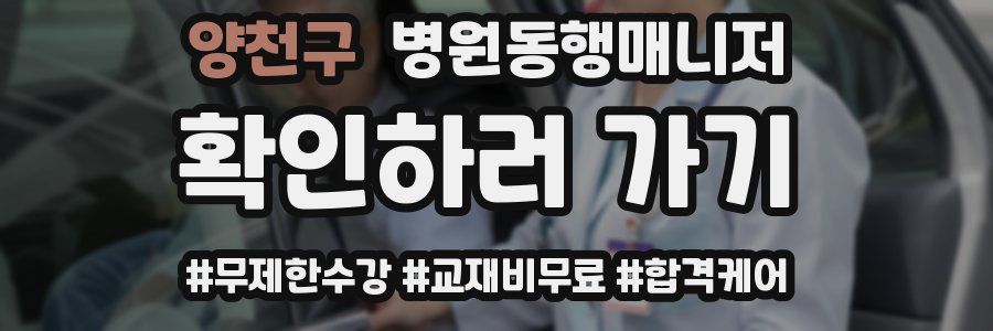 양천구 병원동행매니저 자격증