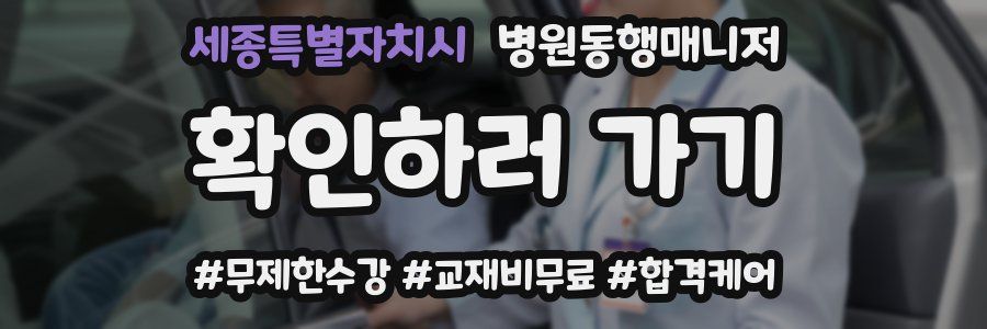 세종특별자치시 병원동행매니저 자격증