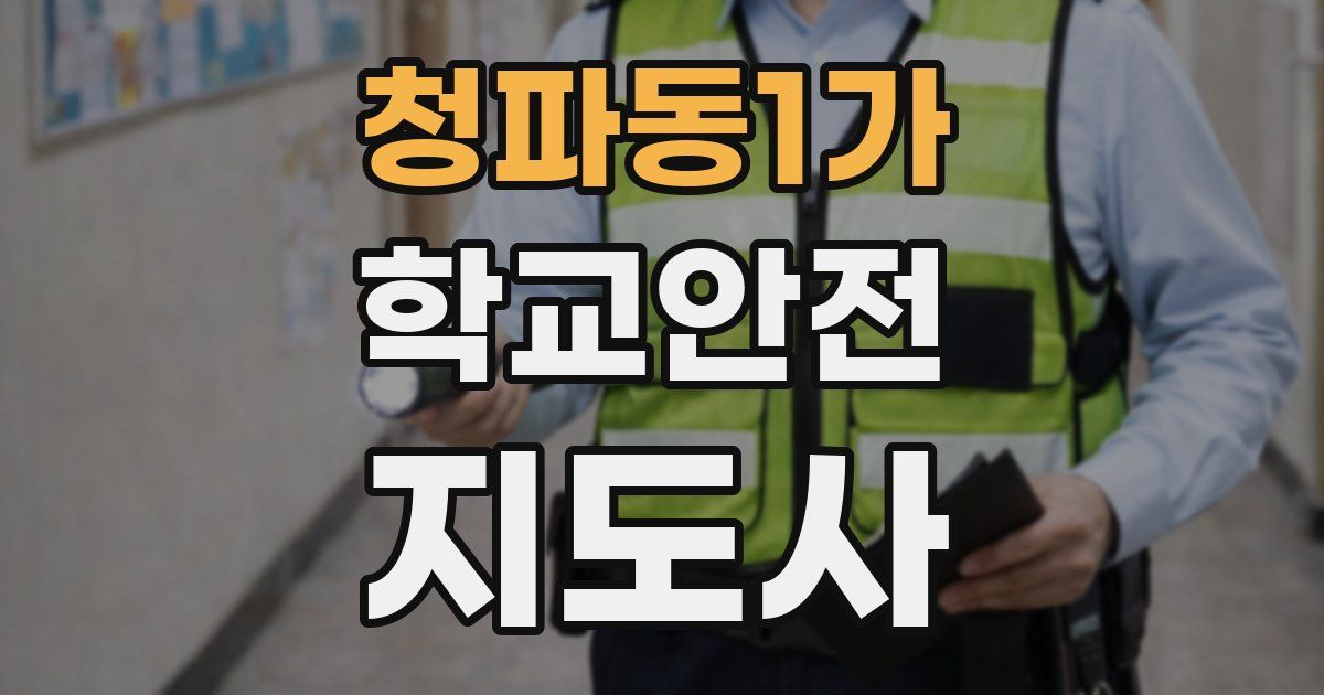 청파동1가 학교안전지도사 자격증