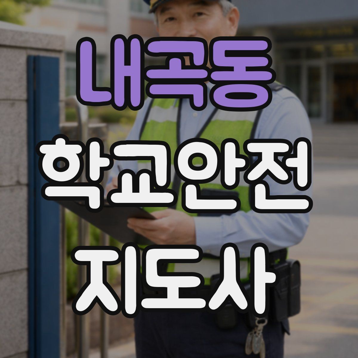 내곡동 학교안전지도사 자격증 등굣길 교통 지도 실전 팁