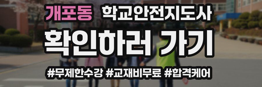 개포동 학교안전지도사 자격증