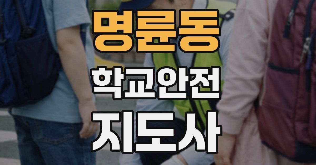 명륜동 학교안전지도사 자격증