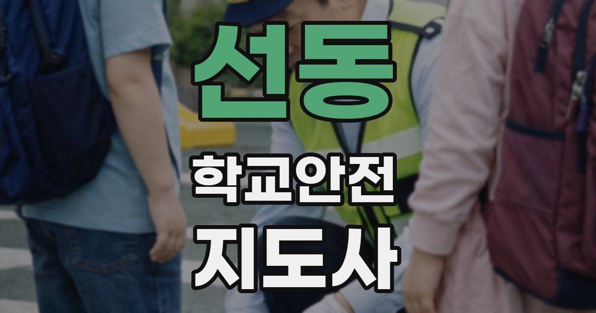 선동 학교안전지도사 자격증