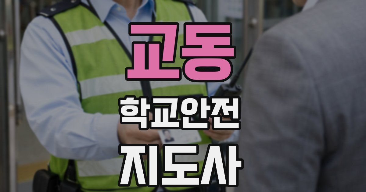 교동 학교안전지도사 자격증