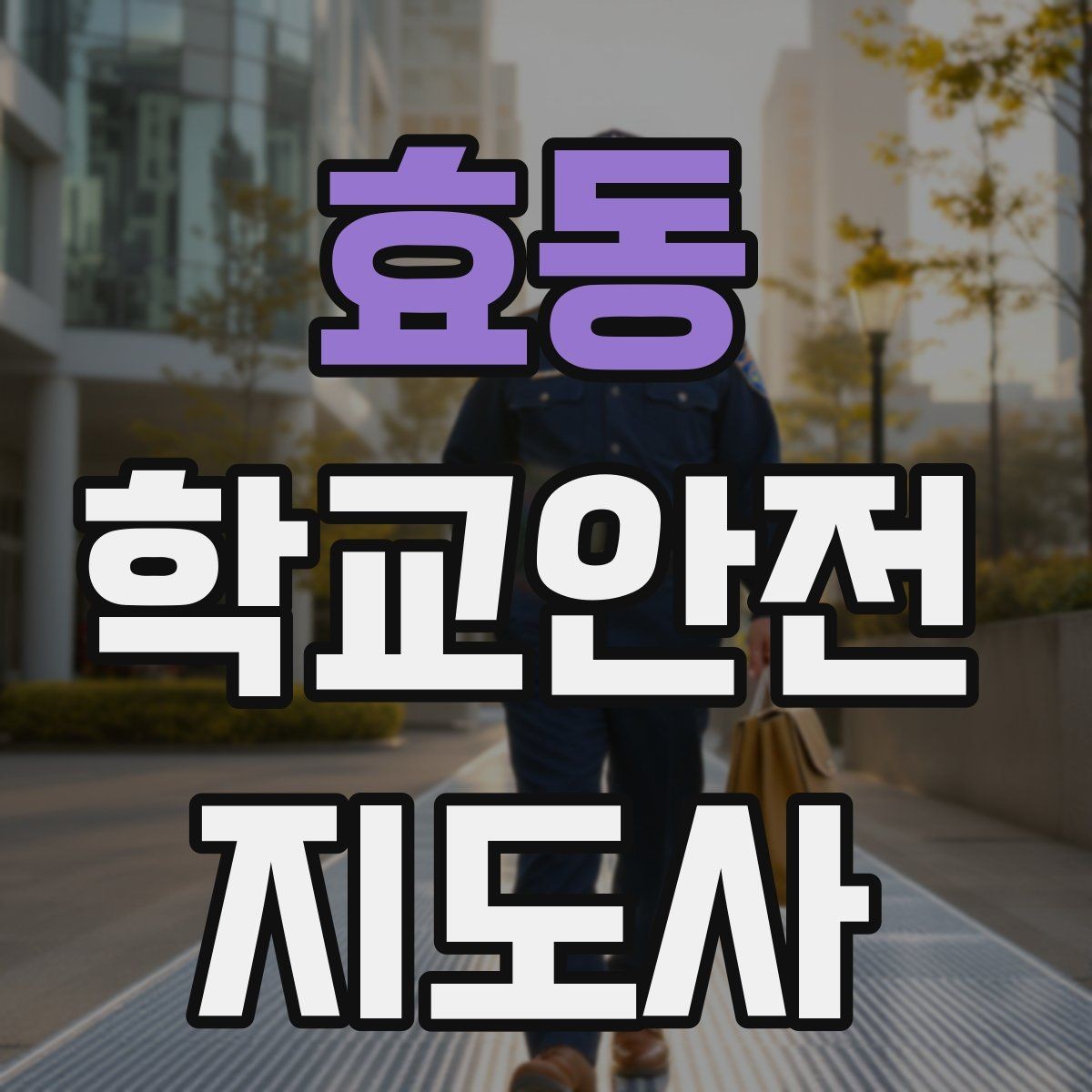 효동 학교안전지도사 자격증 운동장 체육활동 안전 지도 핵심