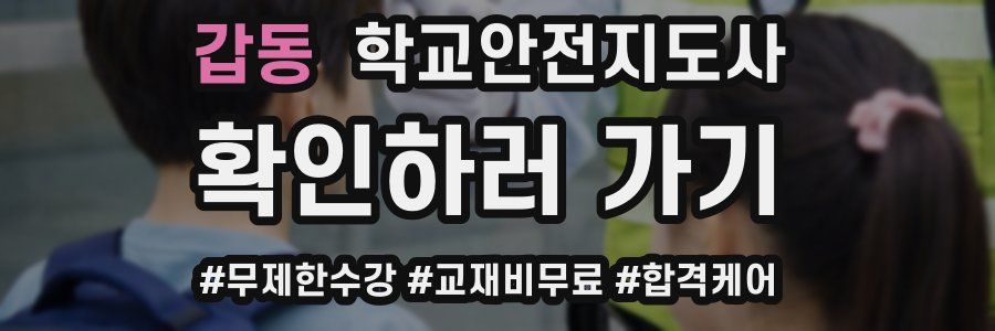 갑동 학교안전지도사 자격증
