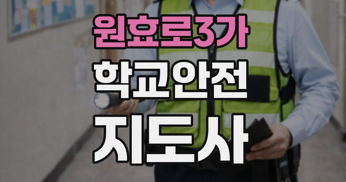 원효로3가 학교안전지도사 자격증