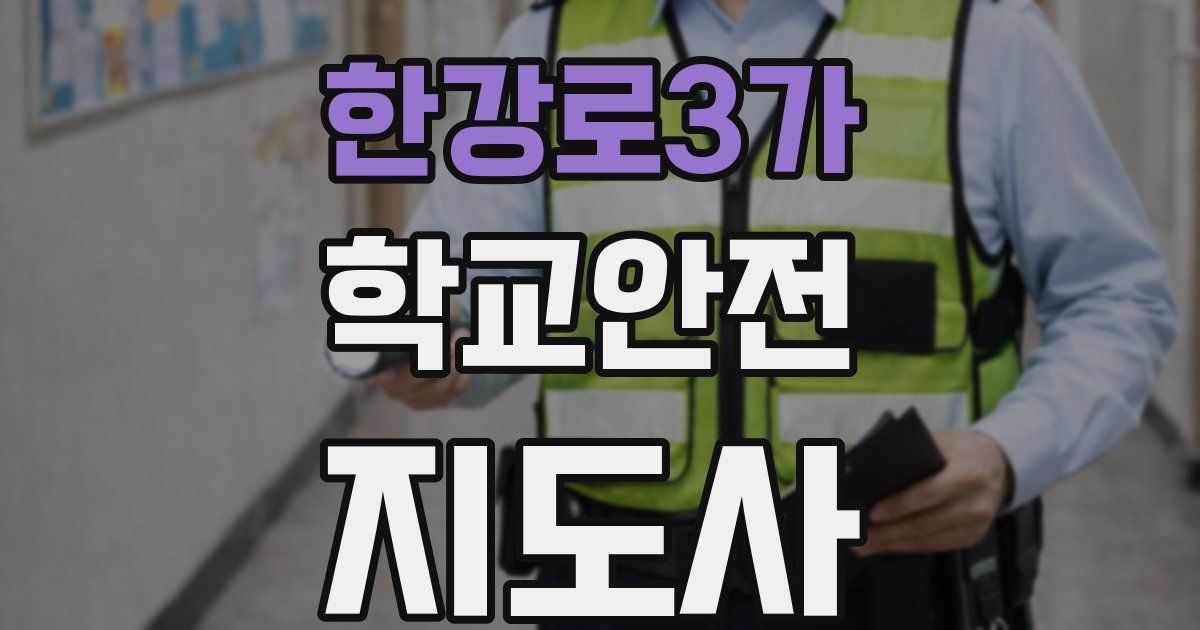한강로3가 학교안전지도사 자격증