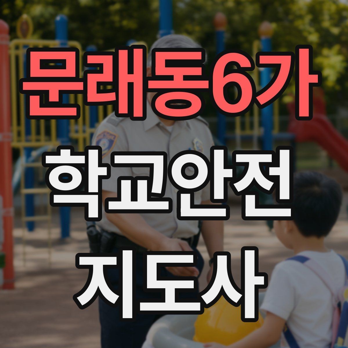 문래동6가 학교안전지도사 자격증 무단횡단을 줄이는 안내 방법