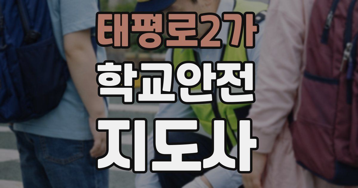 태평로2가 학교안전지도사 자격증