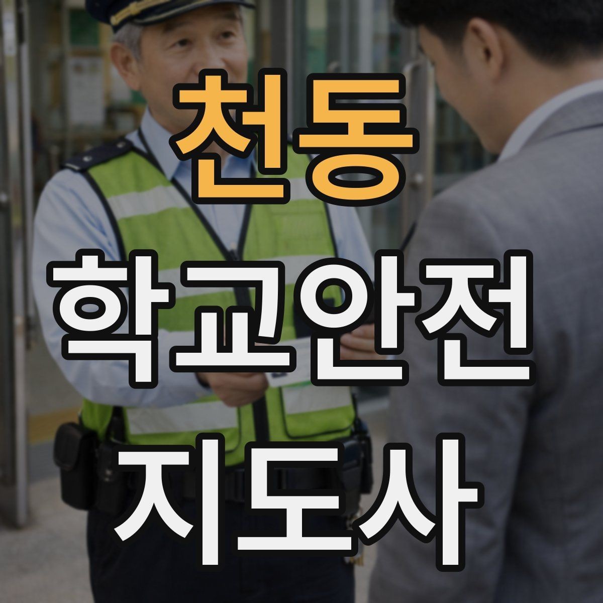 천동 학교안전지도사 자격증 학교 출입자 관리가 중요한 이유