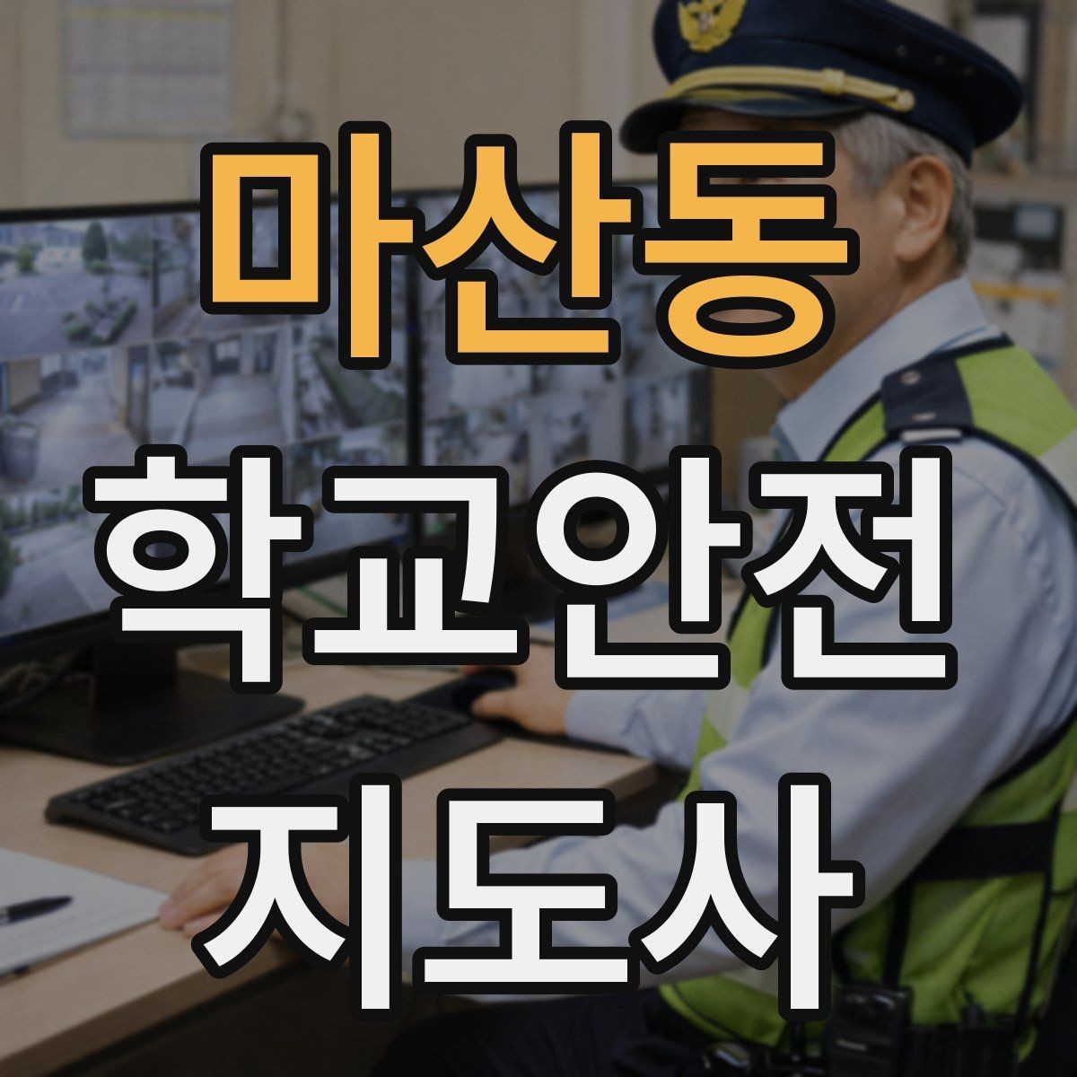 마산동 학교안전지도사 자격증 눈 쌓인 날 미끄럼 방지 안내 멘트