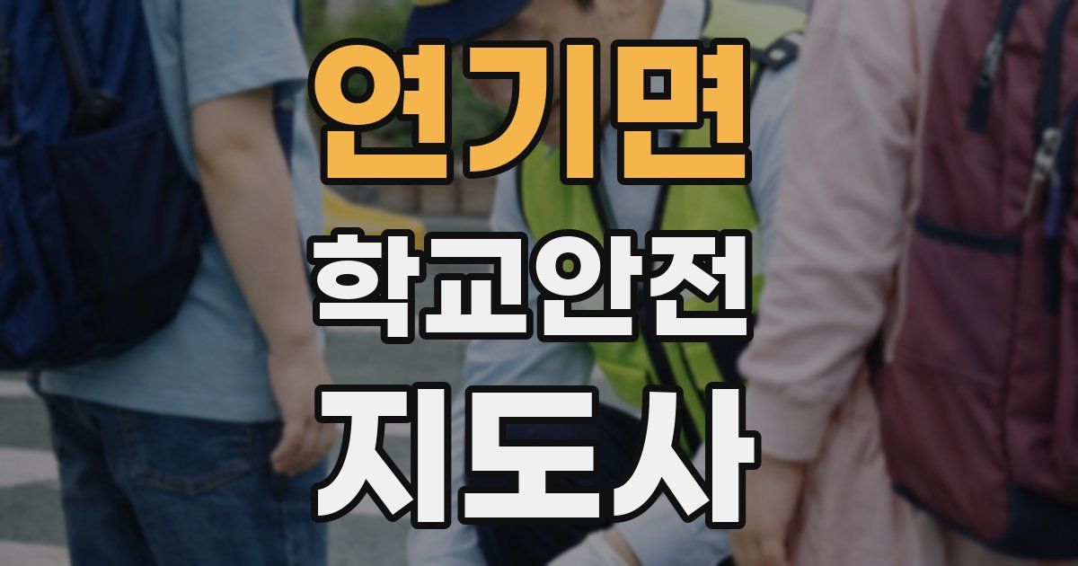 연기면 학교안전지도사 자격증