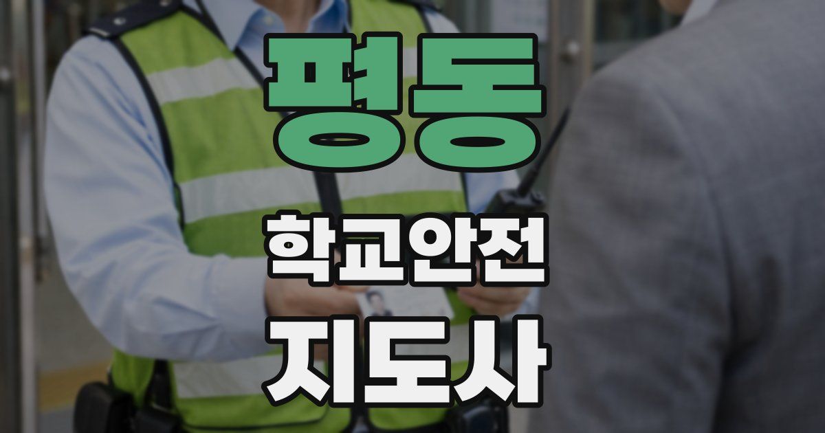 평동 학교안전지도사 자격증