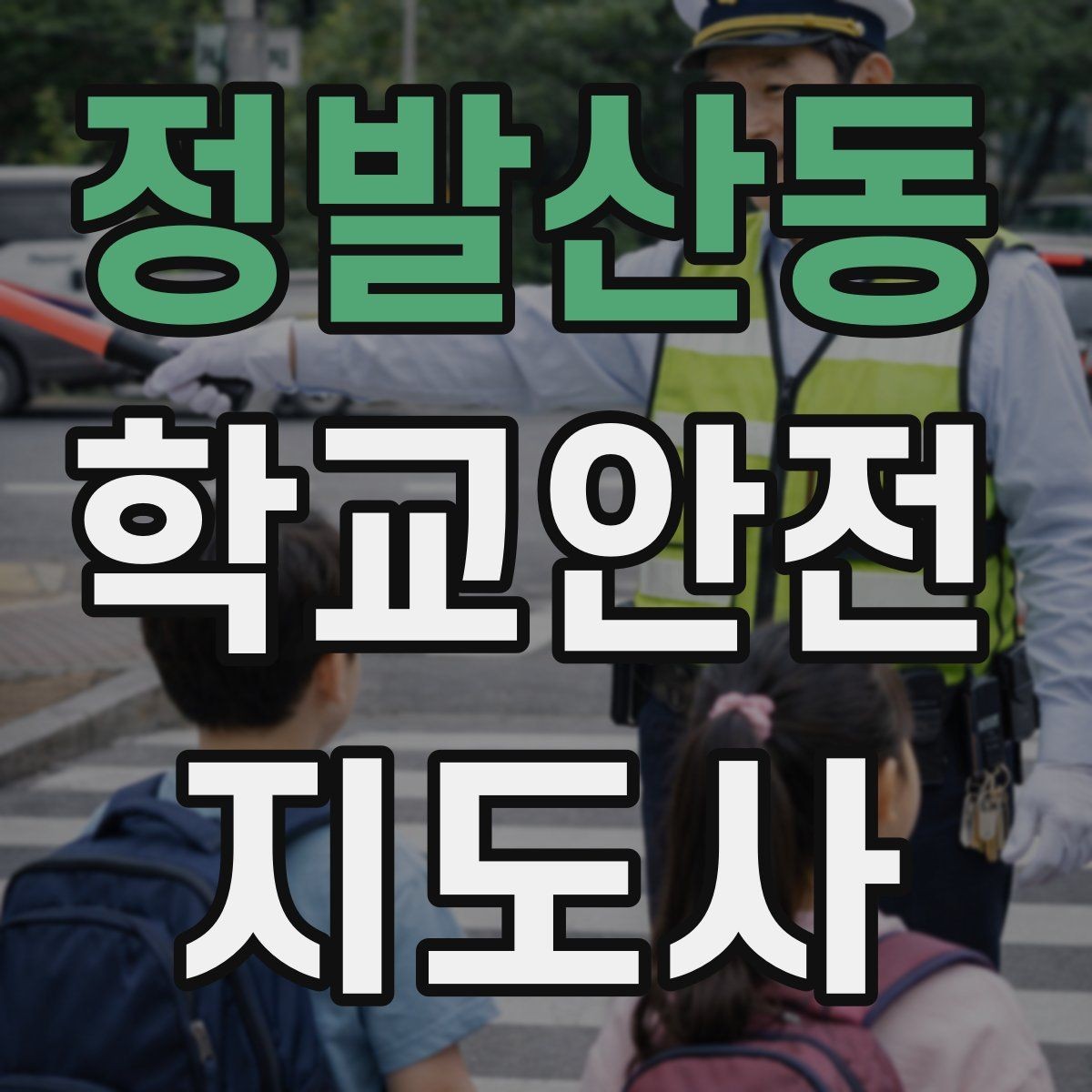 정발산동 학교안전지도사 자격증 횡단보도 지도 시 주의사항