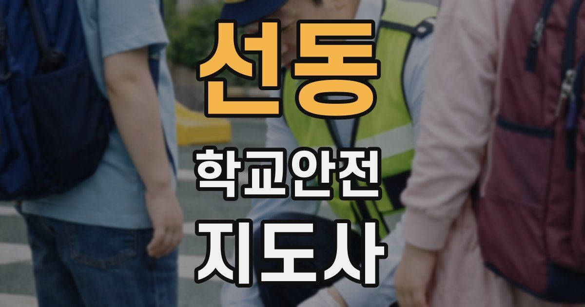 선동 학교안전지도사 자격증