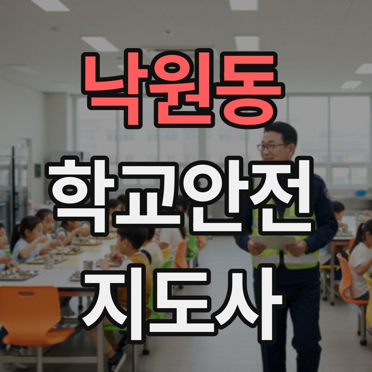 낙원동 학교안전지도사 자격증 스쿨존 캠페인 문구를 정하는 기준