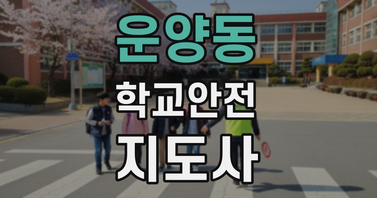 운양동 학교안전지도사 자격증