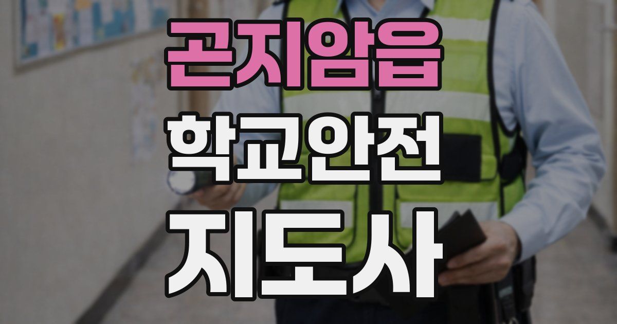 곤지암읍 학교안전지도사 자격증