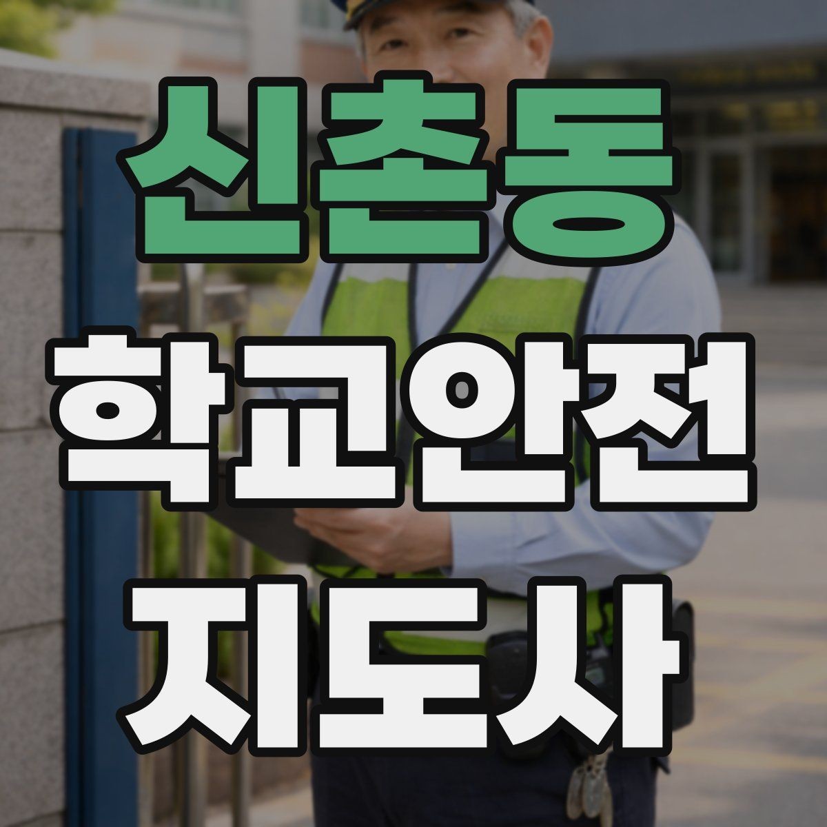 신촌동 학교안전지도사 자격증 등굣길 안전지도에서 가장 중요한 한 가지