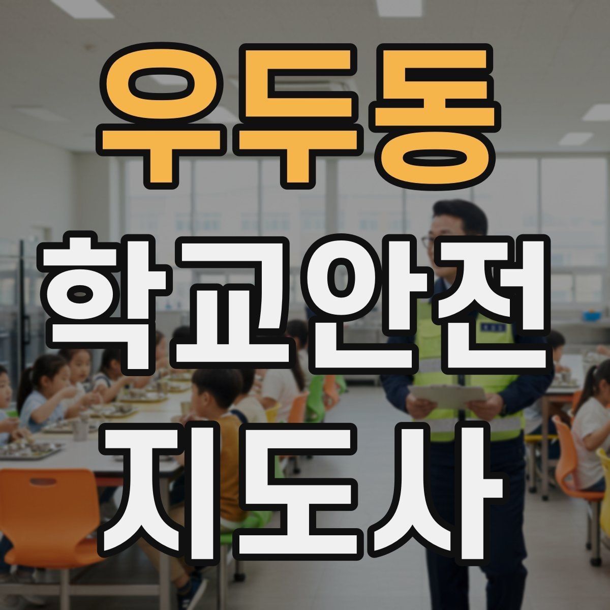 우두동 학교안전지도사 자격증 눈 쌓인 날 미끄럼 방지 안내 멘트