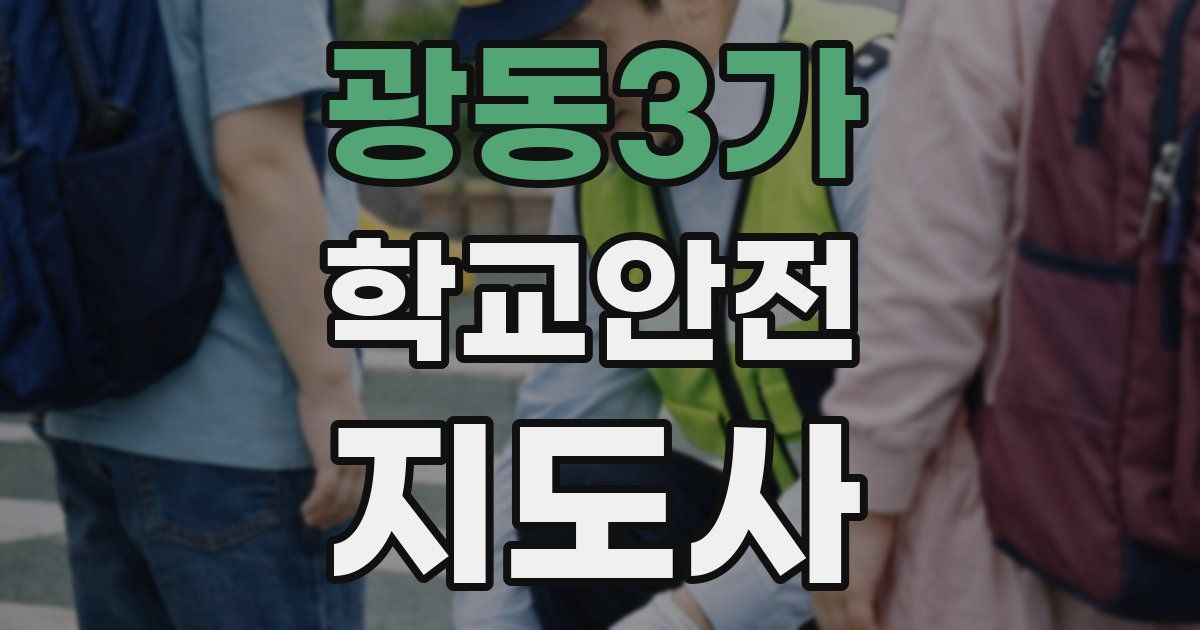 광동3가 학교안전지도사 자격증