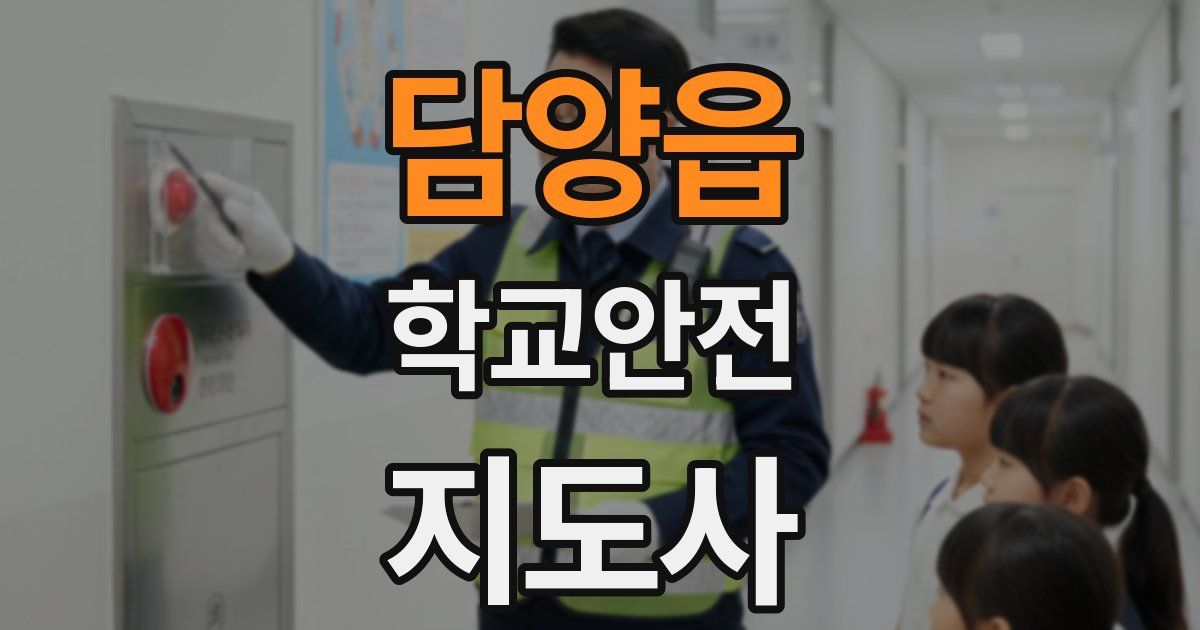 담양읍 학교안전지도사 자격증