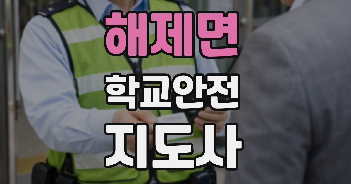 해제면 학교안전지도사 자격증