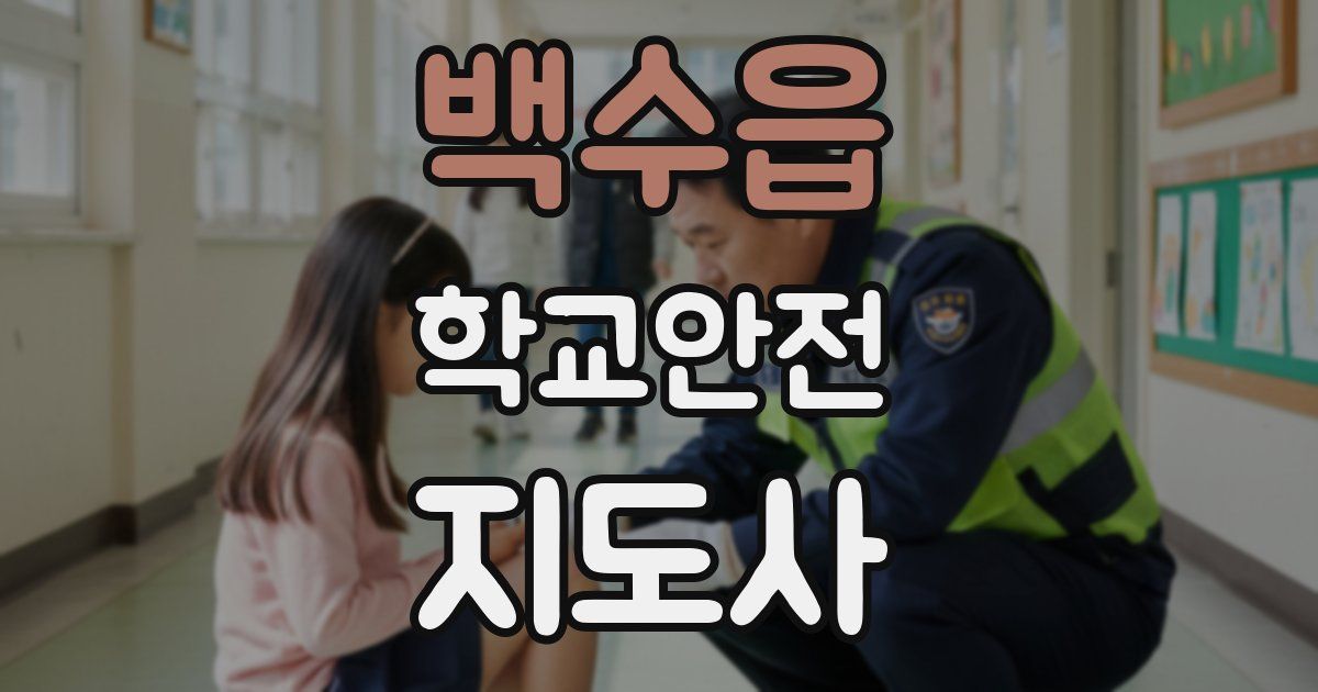 백수읍 학교안전지도사 자격증